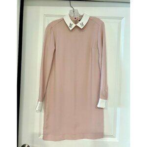 Target Victoria Beckham Pink Rabbit Collared Dress XS